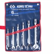 Набор комбинированных ключей, 10-19 мм, 6 предметов KING TONY 1B06MR Набор комбинированных ключей, 10-19 мм, 6 предметов KING TONY 1B06MR