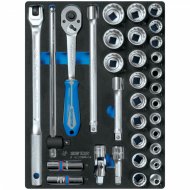 Набор торцевых головок 1/2" с принадлежностями, двенадцатигранные, ложемент, 33 предмета KING TONY 9-4233MRV04 Набор торцевых головок 1/2" с принадлежностями, двенадцатигранные, ложемент, 33 предмета KING TONY 9-4233MRV04