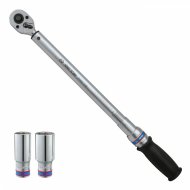 Динамометрический ключ серии "EXACT", 1/2", 40-200 Нм, для левой и правой резьбы, футляр, в комплекте 2 торцевые головки KING TONY P34462-1DG Динамометрический ключ серии "EXACT", 1/2", 40-200 Нм, для левой и правой резьбы, футляр, в комплекте 2 торцевые головки KING TONY P34462-1DG