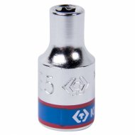 Головка торцевая TORX Е-стандарт 1/4", E5, L = 24 мм KING TONY 237505M Головка торцевая TORX Е-стандарт 1/4", E5, L = 24 мм KING TONY 237505M
