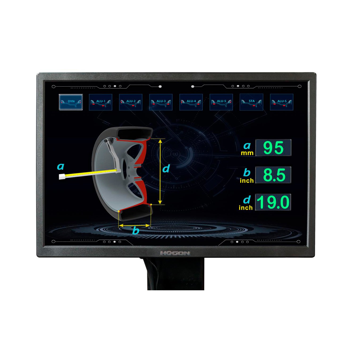 Станок балансировочный ROSSVIK VT-63, 220В (LCD, лазер, эл. линейка, УЗ) RAL7016 СЕРЫЙ