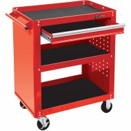 Тележка открытая, 3 полки и ящик, красная МАСТАК 520-01580R Тележка открытая, 3 полки и ящик, красная МАСТАК 520-01580R