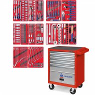 Набор инструментов "ПРОФИ" в красной тележке, 299 предметов МАСТАК 52-05299R