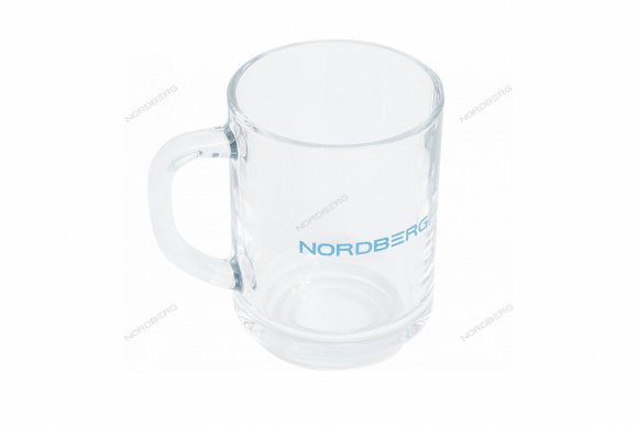Кружка стеклянная прозрачная Nordberg