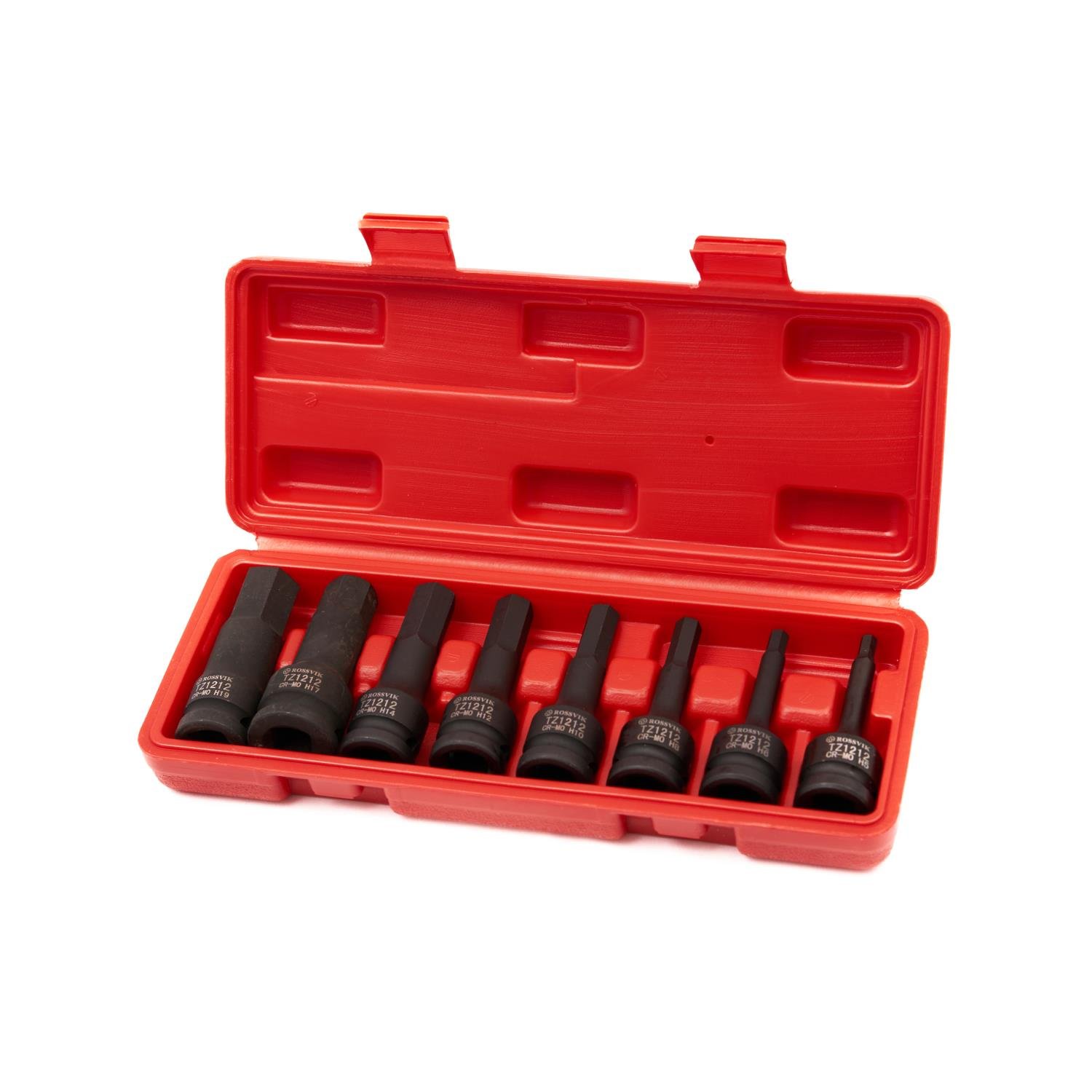 ST241 Набор головок ударных ROSSVIK 1/2", Hex H5-H19, 8 предметов ST241 Набор головок ударных ROSSVIK 1/2", Hex H5-H19, 8 предметов