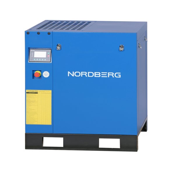 Компрессор винтовой, 7,5 кВт, 10 бар, 900 л/мин, IP55, без ресивера NORDBERG NCC10 Компрессор винтовой, 7,5 кВт, 10 бар, 900 л/мин, IP55, без ресивера NORDBERG NCC10