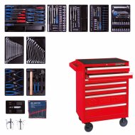 Набор инструментов "BASTION" в красной тележке, 204 предмета KING TONY 934-100MR Набор инструментов "BASTION" в красной тележке, 204 предмета KING TONY 934-100MR