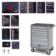 Набор инструментов "BASTION" в серой тележке, 204 предмета KING TONY 934-100AMG