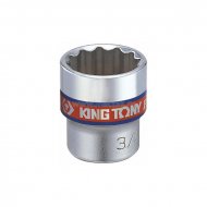 Головка торцевая стандартная двенадцатигранная 3/8", 11/16", дюймовая KING TONY 333022S Головка торцевая стандартная двенадцатигранная 3/8", 11/16", дюймовая KING TONY 333022S