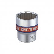 Головка торцевая стандартная двенадцатигранная 3/8", 13/16", дюймовая KING TONY 333026S Головка торцевая стандартная двенадцатигранная 3/8", 13/16", дюймовая KING TONY 333026S