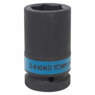 Головка торцевая ударная глубокая шестигранная 1", 34 мм KING TONY 843534M Головка торцевая ударная глубокая шестигранная 1", 34 мм KING TONY 843534M