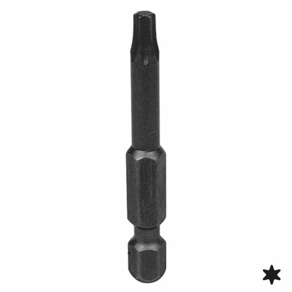 Вставка (бита) торцевая 1/4", Torx, Т10, L = 50 мм, для шуруповерта KING TONY 715010T