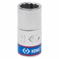 Головка торцевая стандартная двенадцатигранная 1/4", 8 мм KING TONY 233008M Головка торцевая стандартная двенадцатигранная 1/4", 8 мм KING TONY 233008M