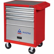 Тележка инструментальная, 4 полки и отсек, "ОПТИМА", красная МАСТАК 522-04581MR Тележка инструментальная, 4 полки и отсек, "ОПТИМА", красная МАСТАК 522-04581MR