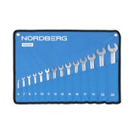 Набор ключей комбинированных 14 шт, планшет тетрон NORDBERG 10214P