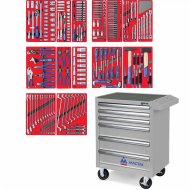 Набор инструментов "ЛИДЕР" в серой тележке, 270 предметов МАСТАК 52-06270G