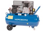 Компрессор поршневой с ременной передачей 220 В, ресивер 100 л, 446 л/мин NORDBERG NCE100/480