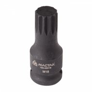 Торцевая насадка 1/2", SPLINE, M18 для болта задней ступицы VAG МАСТАК 100-42018 Торцевая насадка 1/2", SPLINE, M18 для болта задней ступицы VAG МАСТАК 100-42018