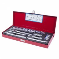 Набор торцевых головок с принадлежностями 3/8", шестигранные, 6-22 мм, 22 предмета KING TONY 3523MR Набор торцевых головок с принадлежностями 3/8", шестигранные, 6-22 мм, 22 предмета KING TONY 3523MR