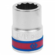 Головка торцевая стандартная двенадцатигранная 3/4", 13/16", дюймовая KING TONY 633026S Головка торцевая стандартная двенадцатигранная 3/4", 13/16", дюймовая KING TONY 633026S