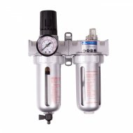 Фильтр влагоотделитель с редуктором и лубрикатор 3/8", с манометром KING TONY 799A0-33C
