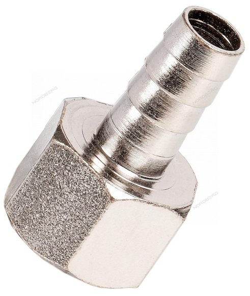 Переходник F1/2" - елочка диам. 12 мм NORDBERG NPSF412 Переходник F1/2" - елочка диам. 12 мм NORDBERG NPSF412