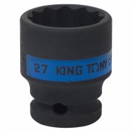 Головка торцевая ударная двенадцатигранная 1/2", 27 мм KING TONY 453027M Головка торцевая ударная двенадцатигранная 1/2", 27 мм KING TONY 453027M