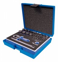 Набор торцевых головок с принадлежностями 1/4", шестигранные, 4-14 мм, 29 предметов KING TONY 2528MRV Набор торцевых головок с принадлежностями 1/4", шестигранные, 4-14 мм, 29 предметов KING TONY 2528MRV