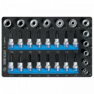 Набор торцевых насадок и головок 1/2""&3/8"", TORX, HEX, Е6-Е20, ложемент, 28 предметов Набор торцевых насадок и головок 1/2""&3/8"", TORX, HEX, Е6-Е20, ложемент, 28 предметов